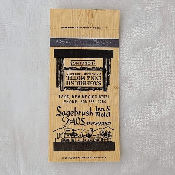 Matchbook Cover Sagebrush Inn Taos New Mexico NM - Picture 3 of 4